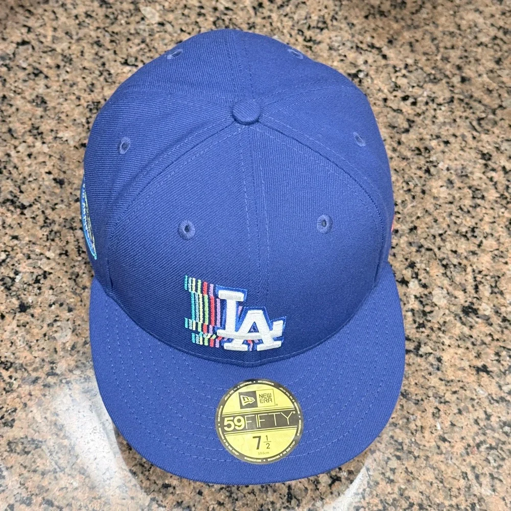Los Angeles Dodgers New‎ Era 59FIFTY Hat 7 1/2 Dodger Stadium 50th New MLB New